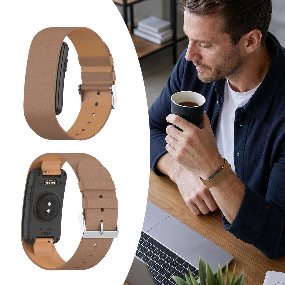 Leather Strap Quick Release - Garmin CIRQA Deri Bileklik için Dayanıklı,