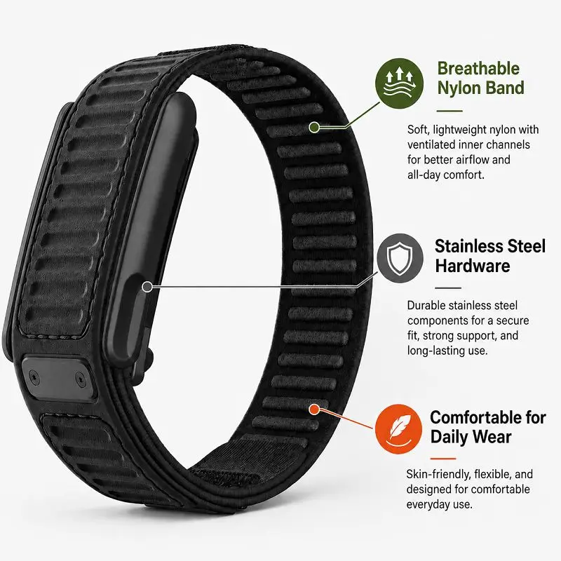 Nylon Silikon Döngü Saat Kayış - Sport Loop Velcro incelemesi ve fiyatı