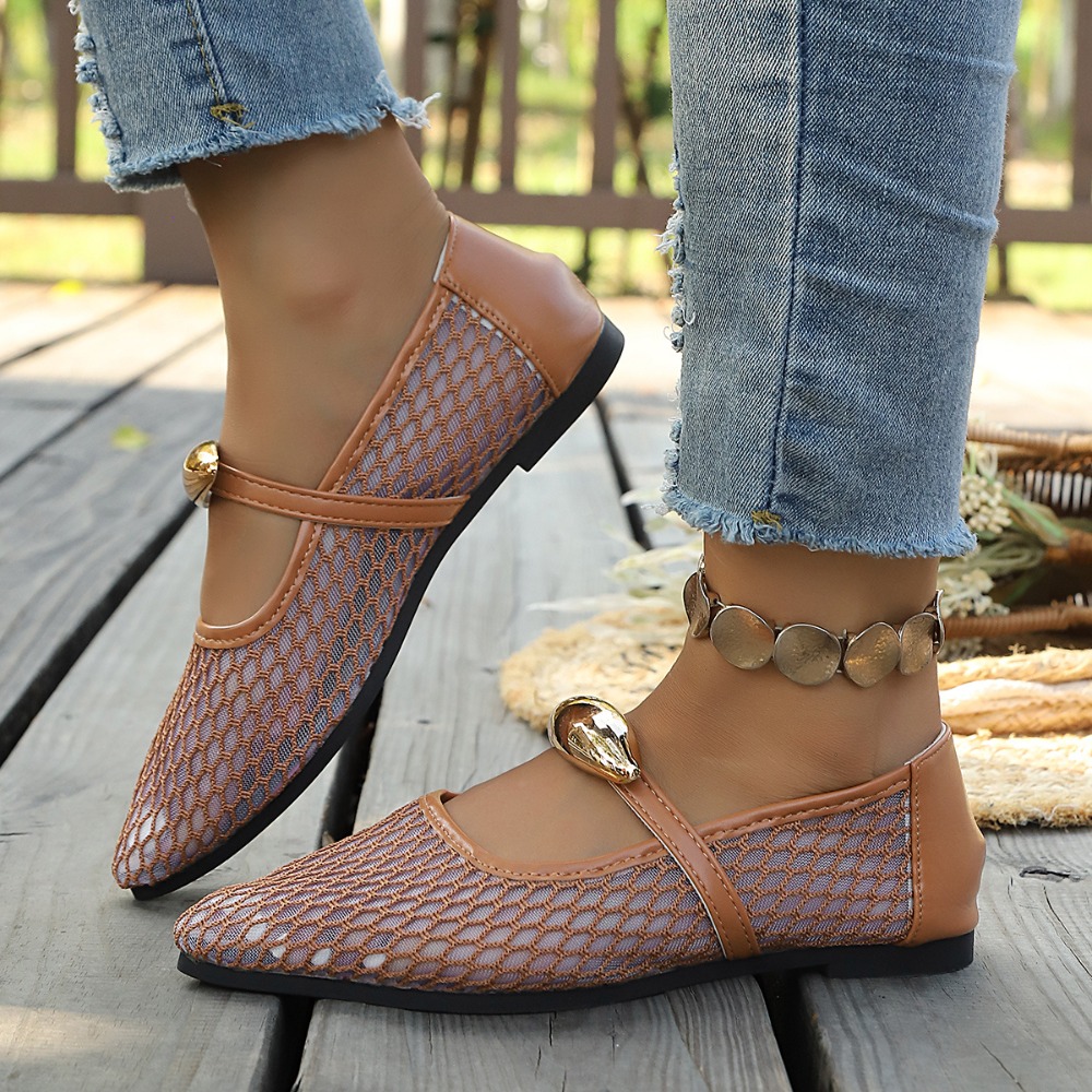 Kadınlar için fileli Mary Jane - Mesh Strap Metal incelemesi ve fiyatı