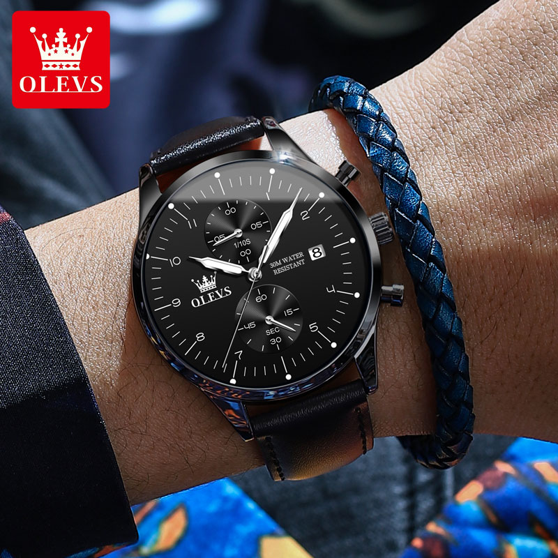 OLEVS 2880 Günlük Moda Erkek S - Leather Watch Band Men incelemesi ve fiyatı