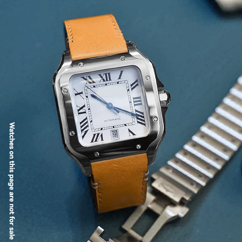 19mm 21mm Deri Kordonlu Saat C - Cartier Watch Santos incelemesi ve fiyatı